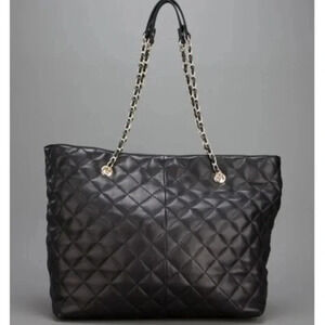 DKNY Donna Karan Quilted Leather Bag Gold Hardware